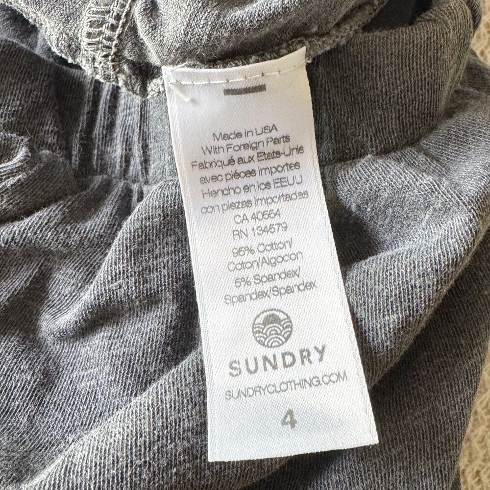 Sundry x Evereve Grey Tiered Side Slit Midi Skirt Size 4 or XL Boho Casual Norm - Picture 4 of 7